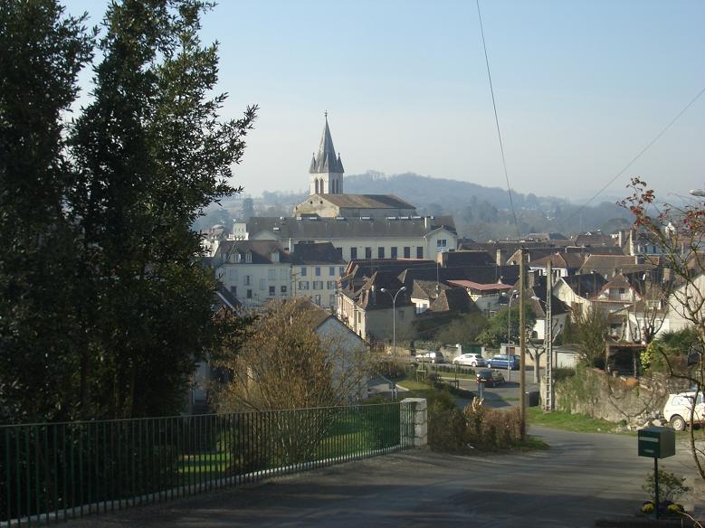 View down to town
            centre